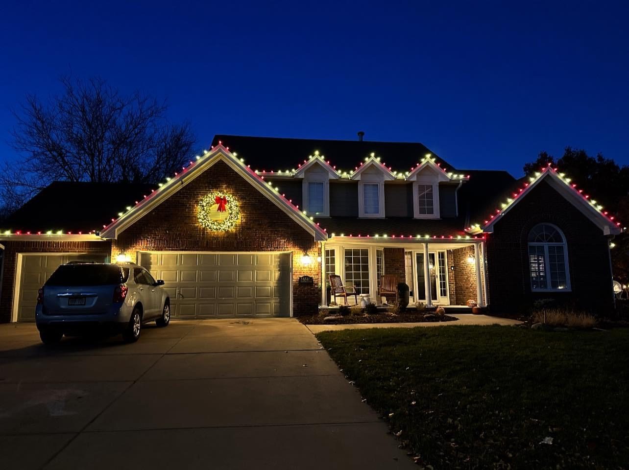 Lucas TX Christmas light installation estate home